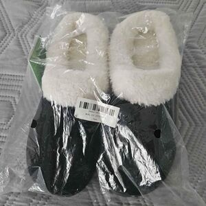 Cozy Black and White Slippers